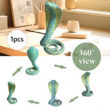 Snake Statue Display Snake Toy Figurine for Living Room Indoor Outdoor Shelf Blue