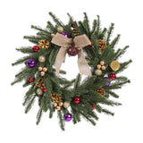 Green Artificial Xmas Wreath Christmas Door Wreath for Outdoor Wall Festival