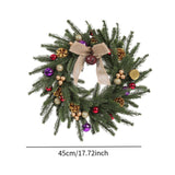 Green Artificial Xmas Wreath Christmas Door Wreath for Outdoor Wall Festival