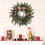 Green Artificial Xmas Wreath Christmas Door Wreath for Outdoor Wall Festival