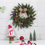 Green Artificial Xmas Wreath Christmas Door Wreath for Outdoor Wall Festival