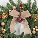 Green Artificial Xmas Wreath Christmas Door Wreath for Outdoor Wall Festival