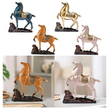 Horse Figurine Sculpture Tabletop Ornament 10x3x10.4inch for Cafe, Bar Decor Blue