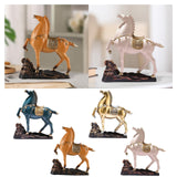 Horse Figurine Sculpture Tabletop Ornament 10x3x10.4inch for Cafe, Bar Decor Blue