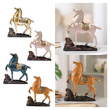 Horse Figurine Sculpture Tabletop Ornament 10x3x10.4inch for Cafe, Bar Decor Blue