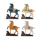 Horse Figurine Sculpture Tabletop Ornament 10x3x10.4inch for Cafe, Bar Decor Blue