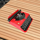 Maxbell Manual Typewriter Model Collectibles Retro Design for Bookshelf Cafe Bedroom Red