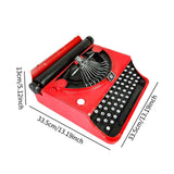 Maxbell Manual Typewriter Model Collectibles Retro Design for Bookshelf Cafe Bedroom Red