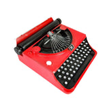 Maxbell Manual Typewriter Model Collectibles Retro Design for Bookshelf Cafe Bedroom Red