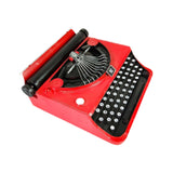 Maxbell Manual Typewriter Model Collectibles Retro Design for Bookshelf Cafe Bedroom Red