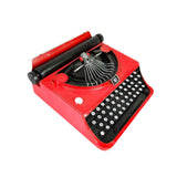 Maxbell Manual Typewriter Model Collectibles Retro Design for Bookshelf Cafe Bedroom Red