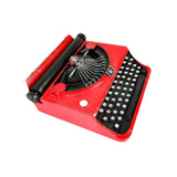 Maxbell Manual Typewriter Model Collectibles Retro Design for Bookshelf Cafe Bedroom Red