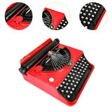 Maxbell Manual Typewriter Model Collectibles Retro Design for Bookshelf Cafe Bedroom Red