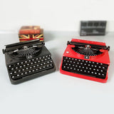 Maxbell Manual Typewriter Model Collectibles Retro Design for Bookshelf Cafe Bedroom Red
