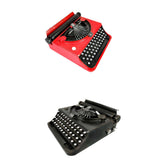 Maxbell Manual Typewriter Model Collectibles Retro Design for Bookshelf Cafe Bedroom Red