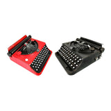Maxbell Manual Typewriter Model Collectibles Retro Design for Bookshelf Cafe Bedroom Red