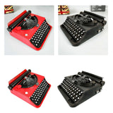 Maxbell Manual Typewriter Model Collectibles Retro Design for Bookshelf Cafe Bedroom Red