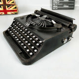 Maxbell Manual Typewriter Model Collectibles Retro Design for Bookshelf Cafe Bedroom Black
