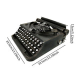 Maxbell Manual Typewriter Model Collectibles Retro Design for Bookshelf Cafe Bedroom Black