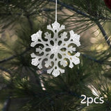 Christmas Tree Snowflake Pendant Christmas Tree Hanging Decorations for Home