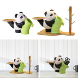 Panda Statue Desk Storage Tray Cute Desktop Ornament for Cabinet Desk Office no Wood Stand