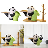 Panda Statue Desk Storage Tray Cute Desktop Ornament for Cabinet Desk Office no Wood Stand