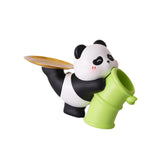 Panda Statue Desk Storage Tray Cute Desktop Ornament for Cabinet Desk Office no Wood Stand