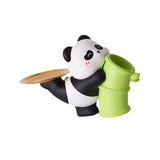 Panda Statue Desk Storage Tray Cute Desktop Ornament for Cabinet Desk Office no Wood Stand