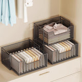 Closet Organizer Pants Sweaters Storage Basket for Cupboard Wardrobe Bedroom Large 2 Layers