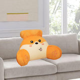 Back Pillow for Sitting up in Bed Cute Bed Pillow for Watching TV Car Gaming Orange