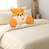 Back Pillow for Sitting up in Bed Cute Bed Pillow for Watching TV Car Gaming Orange