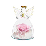 Forever Rose Ornament Elegant Preserved Rose in Glass for Mum Daughter Women pink