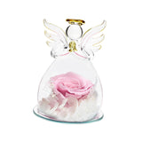 Forever Rose Ornament Elegant Preserved Rose in Glass for Mum Daughter Women pink