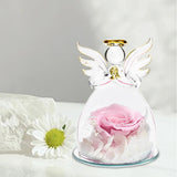 Forever Rose Ornament Elegant Preserved Rose in Glass for Mum Daughter Women pink