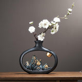 Resin Flower Vase Novelty Tabletop Ornament for Entrance Bedside Living Room Tall