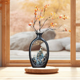 Resin Flower Vase Novelty Tabletop Ornament for Entrance Bedside Living Room Short