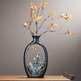 Resin Flower Vase Novelty Tabletop Ornament for Entrance Bedside Living Room Short