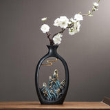 Resin Flower Vase Novelty Tabletop Ornament for Entrance Bedside Living Room Short