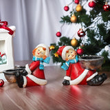 2 Pieces Candle Holder Desktop Gifts Decoration Versatile Christmas Figurine