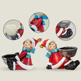 2 Pieces Candle Holder Desktop Gifts Decoration Versatile Christmas Figurine