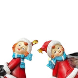 2 Pieces Candle Holder Desktop Gifts Decoration Versatile Christmas Figurine