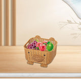 Bear Woven Basket Cute Biscuit Cookies Pastry Display Basket for Living Room S