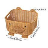 Bear Woven Basket Cute Biscuit Cookies Pastry Display Basket for Living Room S