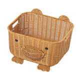 Bear Woven Basket Cute Biscuit Cookies Pastry Display Basket for Living Room S