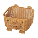 Bear Woven Basket Cute Biscuit Cookies Pastry Display Basket for Living Room S