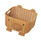 Bear Woven Basket Cute Biscuit Cookies Pastry Display Basket for Living Room S