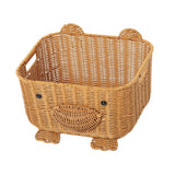 Bear Woven Basket Cute Biscuit Cookies Pastry Display Basket for Living Room S