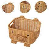 Bear Woven Basket Cute Biscuit Cookies Pastry Display Basket for Living Room S