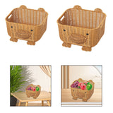 Bear Woven Basket Cute Biscuit Cookies Pastry Display Basket for Living Room S