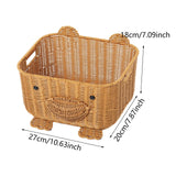 Bear Woven Basket Cute Biscuit Cookies Pastry Display Basket for Living Room L